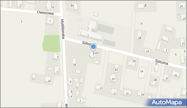 Baczyna, Szkolna, 2, mapa Baczyna