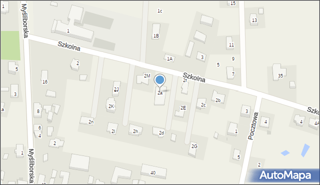 Baczyna, Szkolna, 2a, mapa Baczyna