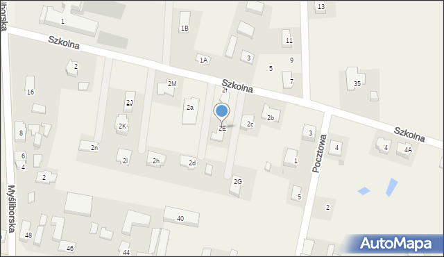 Baczyna, Szkolna, 2E, mapa Baczyna