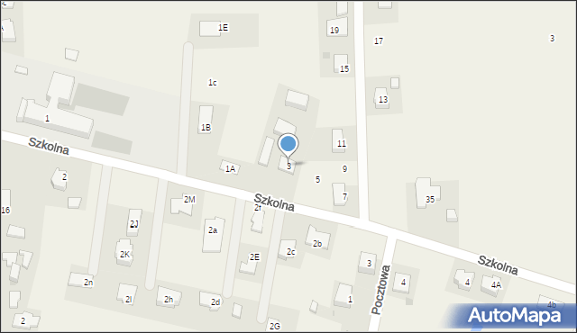 Baczyna, Szkolna, 3a, mapa Baczyna