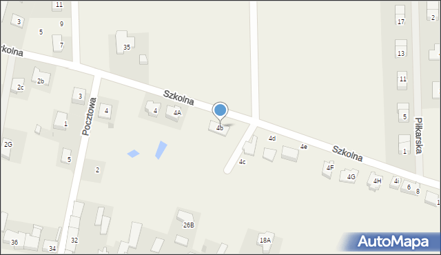Baczyna, Szkolna, 4b, mapa Baczyna