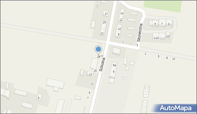 Bąkowice, Szkolna, 19, mapa Bąkowice