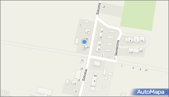 Bąkowice, Szkolna, 23, mapa Bąkowice