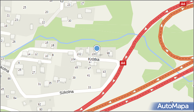 Balice, Szkolna, 100, mapa Balice