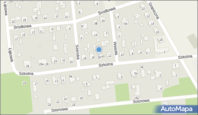 Baniocha, Szkolna, 14, mapa Baniocha