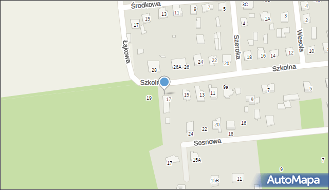 Baniocha, Szkolna, 27, mapa Baniocha