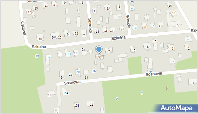 Baniocha, Szkolna, 9, mapa Baniocha