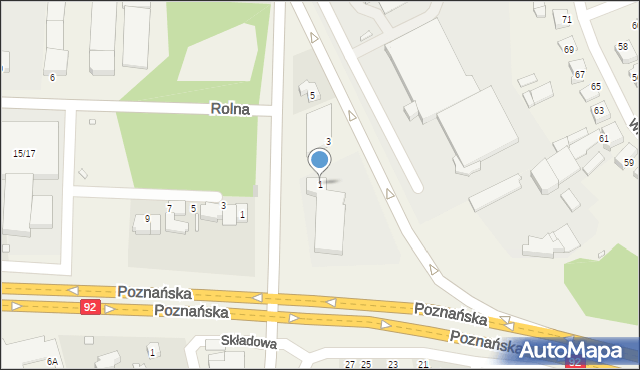 Baranowo, Szamotulska, 1, mapa Baranowo