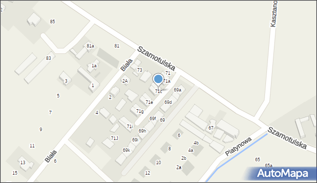 Baranowo, Szamotulska, 71c, mapa Baranowo