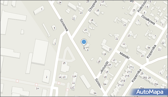 Barlinek, Szosowa, 8, mapa Barlinek