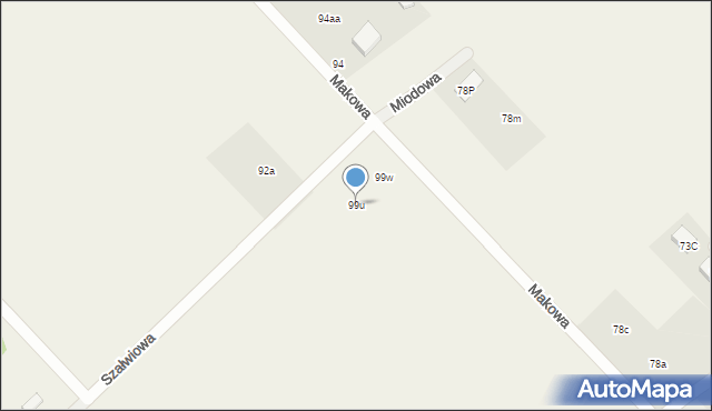 Barszczewo, Szałwiowa, 1, mapa Barszczewo