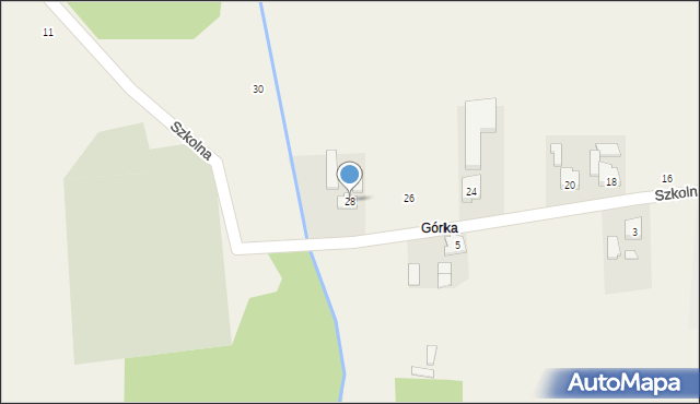 Bednary, Szkolna, 28, mapa Bednary