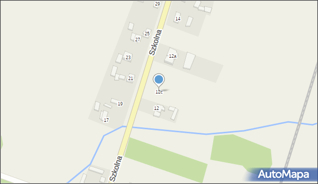 Będzelin, Szkolna, 12c, mapa Będzelin