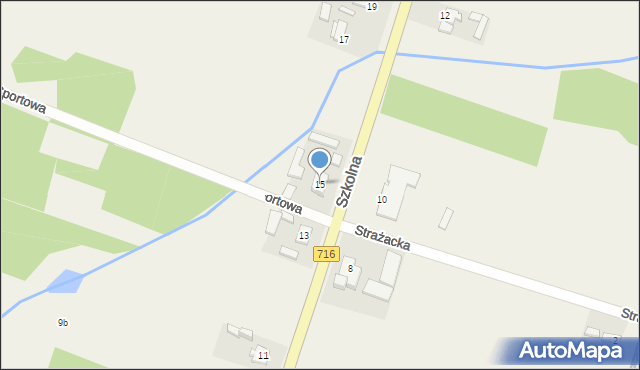 Będzelin, Szkolna, 15, mapa Będzelin