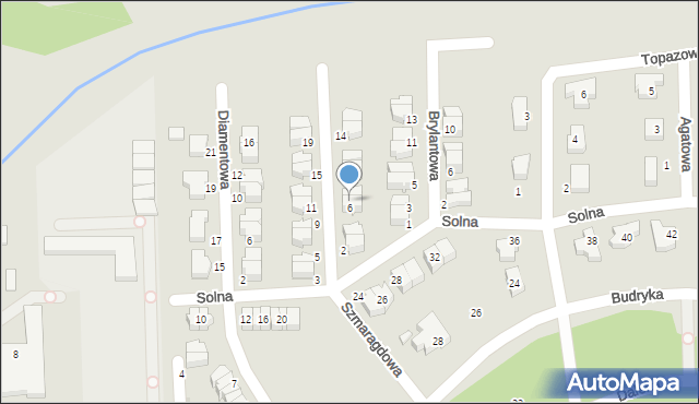 Bełchatów, Szmaragdowa, 8, mapa Bełchatów