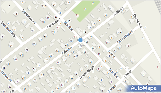 Bełchów, Szklana, 11, mapa Bełchów