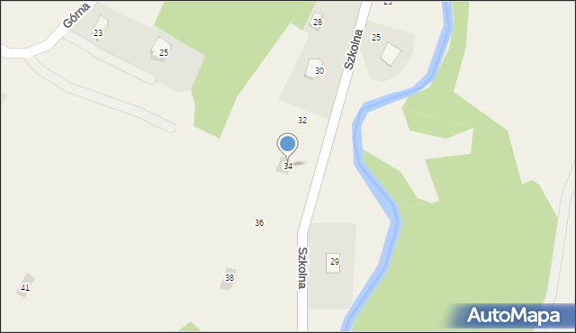 Berezka, Szkolna, 34, mapa Berezka