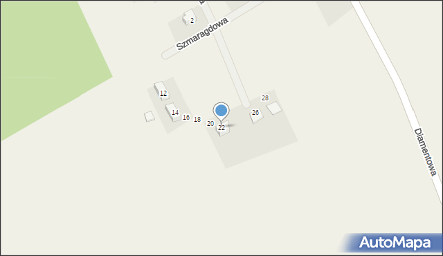 Biała, Szmaragdowa, 22, mapa Biała