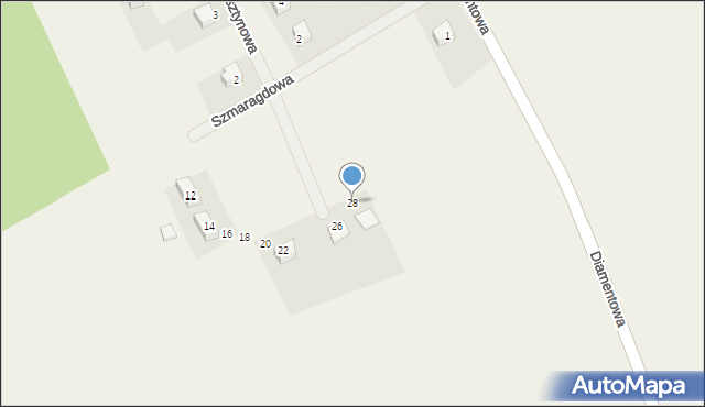 Biała, Szmaragdowa, 28, mapa Biała