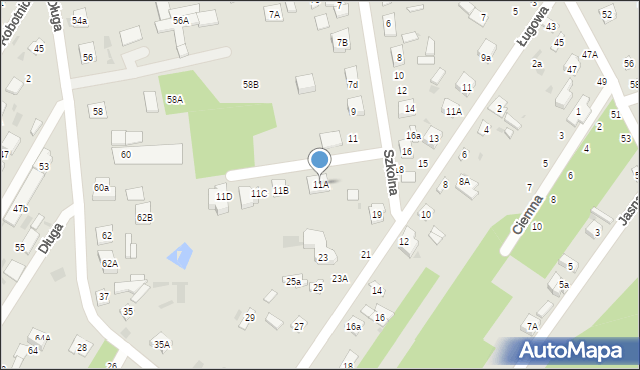 Biała Podlaska, Szkolna, 11A, mapa Białej Podlaskiej