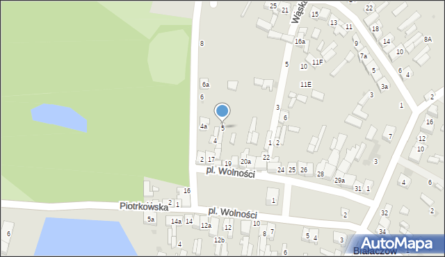 Białaczów, Szkolna, 5, mapa Białaczów