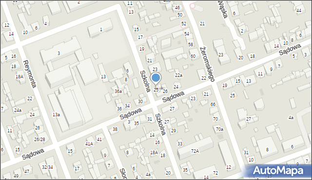 Białobrzegi, Szkolna, 25, mapa Białobrzegi