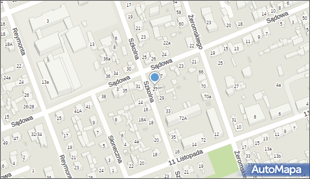 Białobrzegi, Szkolna, 27, mapa Białobrzegi