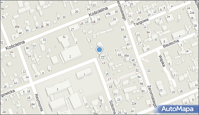 Białobrzegi, Szkolna, 9, mapa Białobrzegi