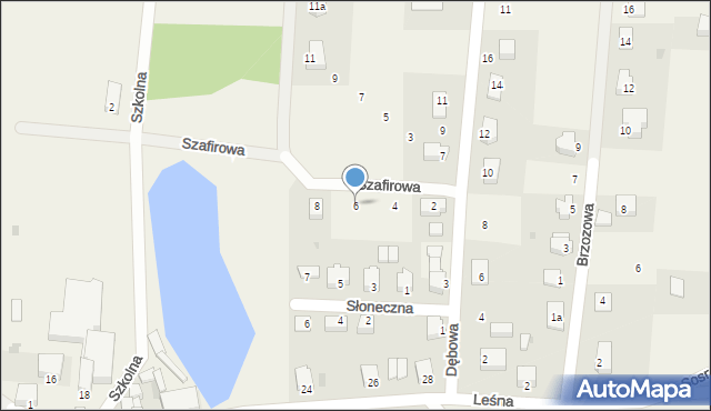 Biały Kościół, Szafirowa, 6, mapa Biały Kościół