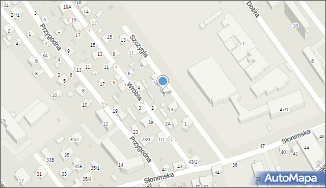 Białystok, Szczygla, 5, mapa Białegostoku