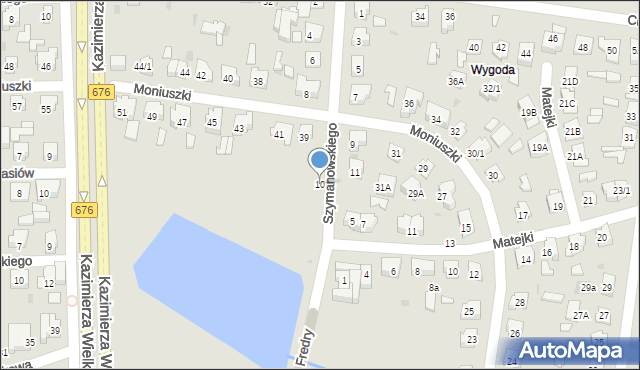 Białystok, Szymanowskiego Karola, 10, mapa Białegostoku