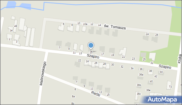 Białystok, Szapiro Jakuba, 15, mapa Białegostoku