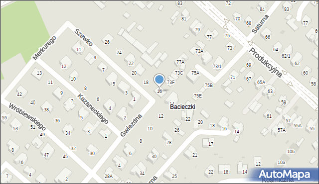 Białystok, Szewko Stanisława, 16, mapa Białegostoku