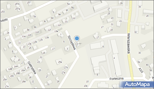 Bibice, Szczęśliwa, 2, mapa Bibice