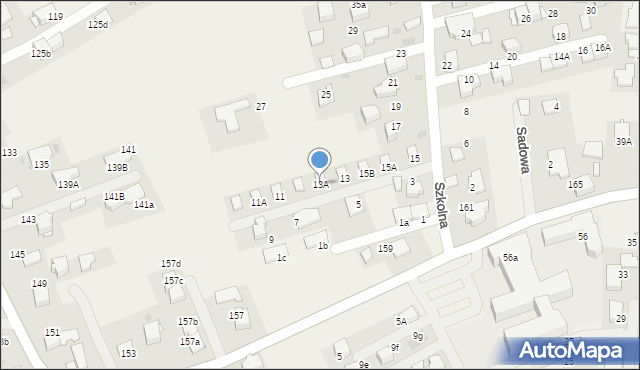 Bibice, Szkolna, 13A, mapa Bibice