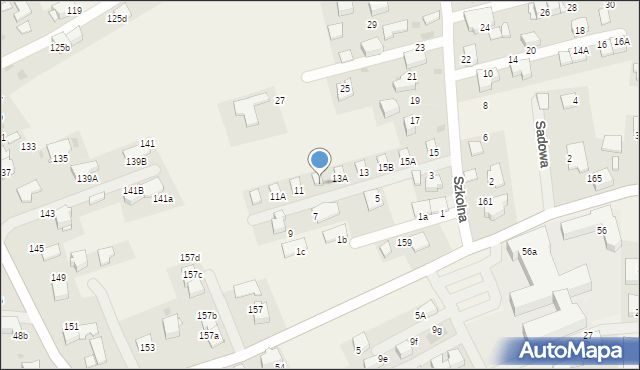 Bibice, Szkolna, 13B, mapa Bibice