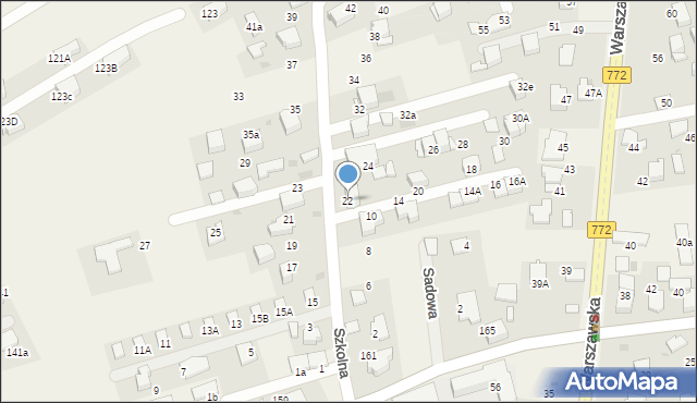 Bibice, Szkolna, 22, mapa Bibice