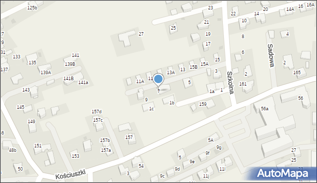 Bibice, Szkolna, 7, mapa Bibice