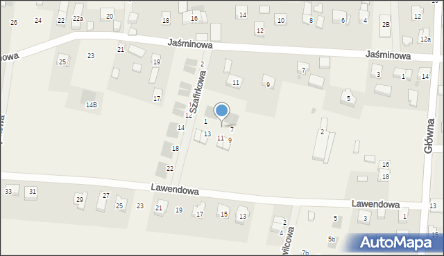 Bielawa, Szafirkowa, 5, mapa Bielawa