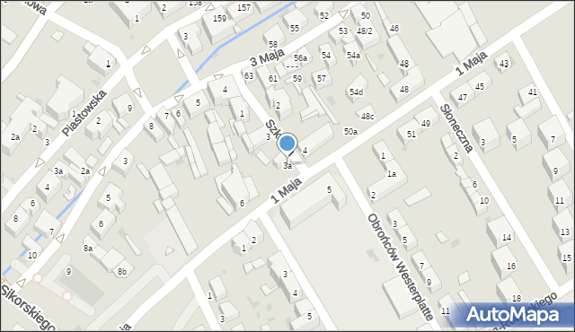 Bielawa, Szkolna, 3a, mapa Bielawa