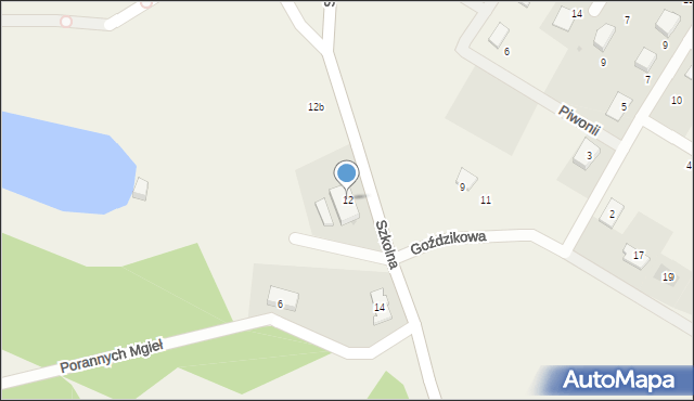 Bielkowo, Szkolna, 12, mapa Bielkowo