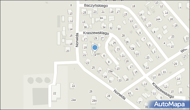 Bielsk Podlaski, Szaniawskiego Jerzego, 4, mapa Bielsk Podlaski