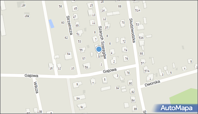 Bielsk Podlaski, Szarych Szeregów, 3, mapa Bielsk Podlaski