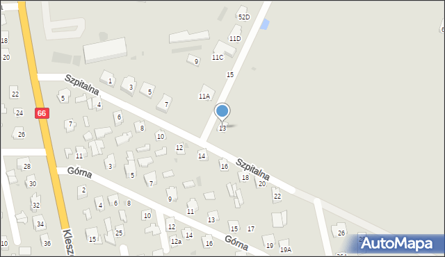 Bielsk Podlaski, Szpitalna, 13, mapa Bielsk Podlaski