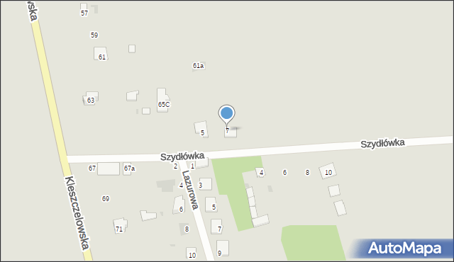 Bielsk Podlaski, Szydłówka, 7, mapa Bielsk Podlaski