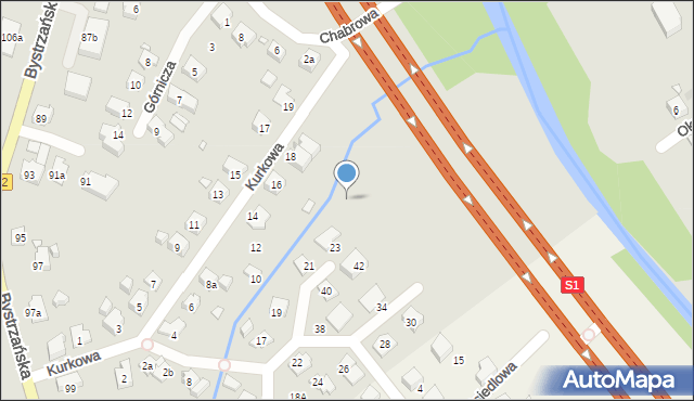 Bielsko-Biała, Szpaków, 25, mapa Bielsko-Białej