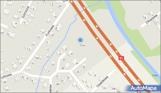 Bielsko-Biała, Szpaków, 48, mapa Bielsko-Białej