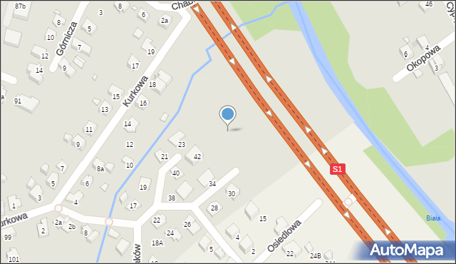 Bielsko-Biała, Szpaków, 50, mapa Bielsko-Białej