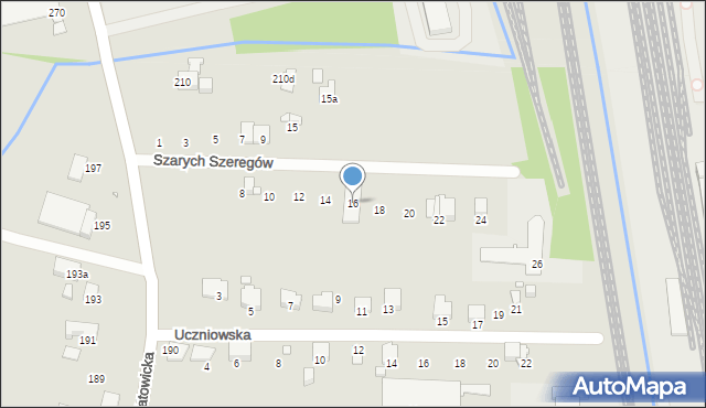 Bielsko-Biała, Szarych Szeregów, 16, mapa Bielsko-Białej