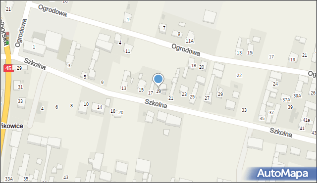 Bieńkowice, Szkolna, 19, mapa Bieńkowice